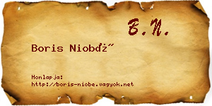 Boris Niobé névjegykártya